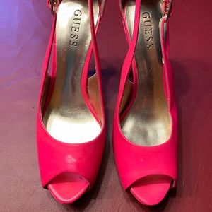 Guess hot pink heels